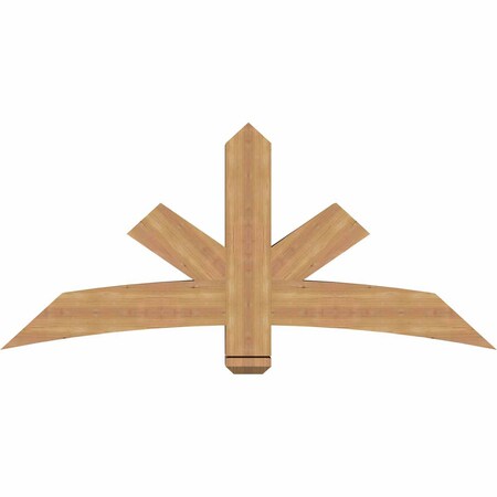 Ekena Millwork Alberta Smooth Timber Gable Bracket, Western Red Cedar, 60"W x 27"H x 5 1/2"D x 5 1/2"F, 11/12 Pitch GBW060X27X0606ALB00SWR